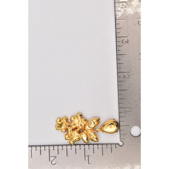 Jennifer Behr Bouquet Drop Crystal Earrings Prong Flower Signed Bin1 - Picture 12 of 16